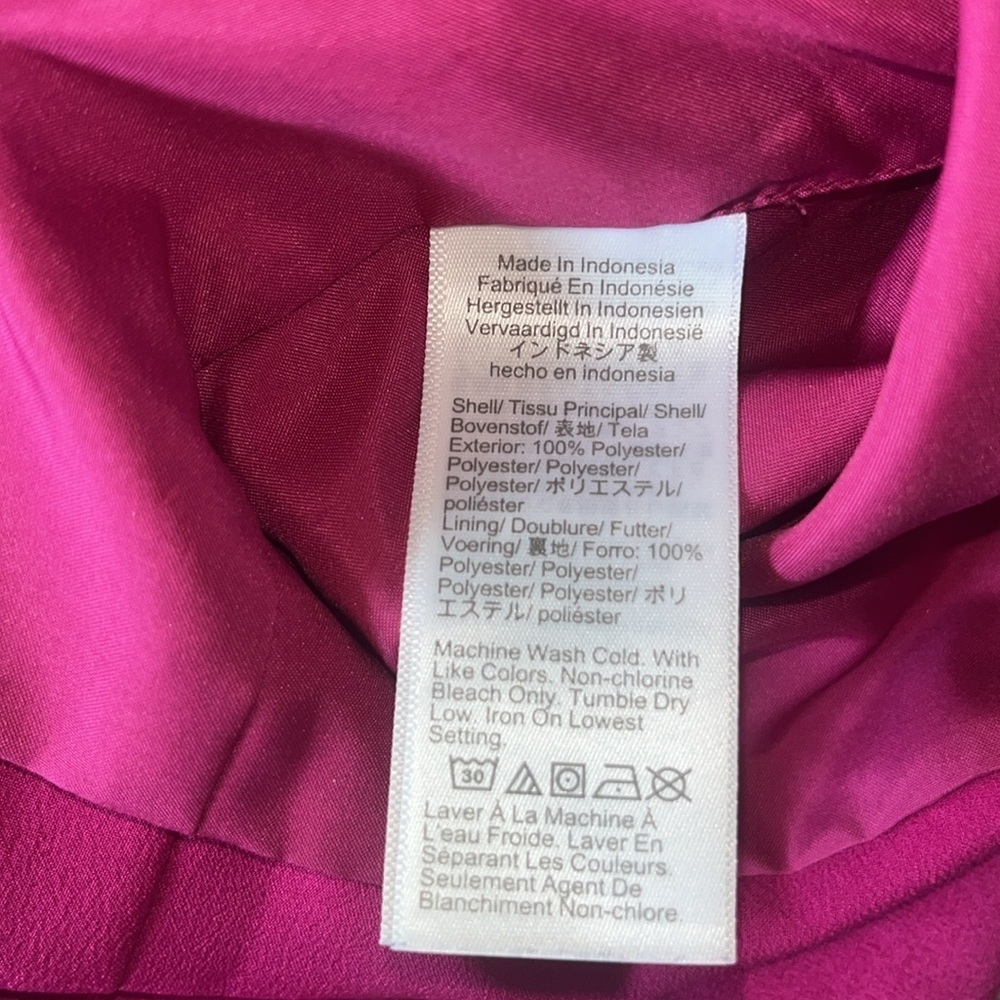 J. Crew Fuchsia Ruffleneck Shift Dress size 6 - Picture 10 of 12